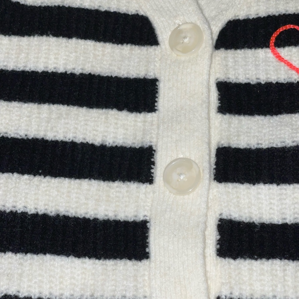 Cat & Jack Kids Striped Cardigan with Heart Detail - Picture 4 of 8
